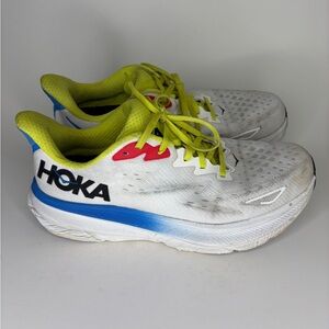 Hoka One One Men's Clifton 9 1127895/BVR Size 10.5D White Synthetic sneakers